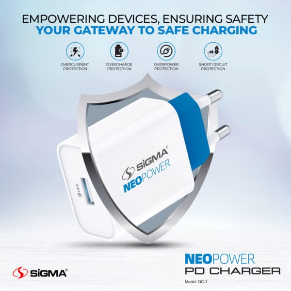 Sigma NEOPOWER Charger 18W QC-1 - Image 2