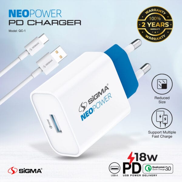 Sigma NEOPOWER Charger 18W QC-1