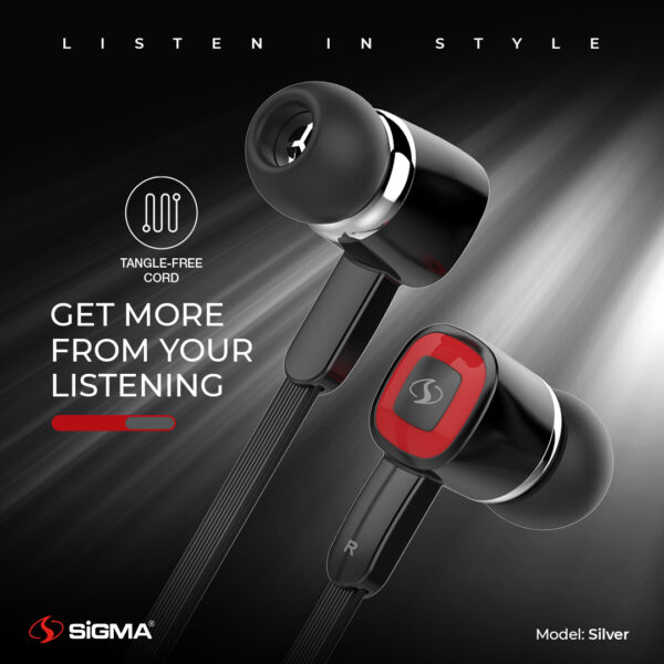 Sigma Earphones Silver