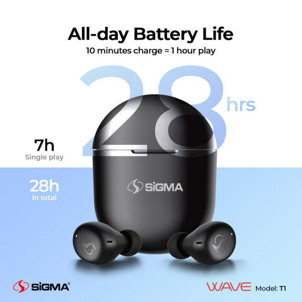 Sigma Wireless Earbuds Wave T1 TWS - Image 2