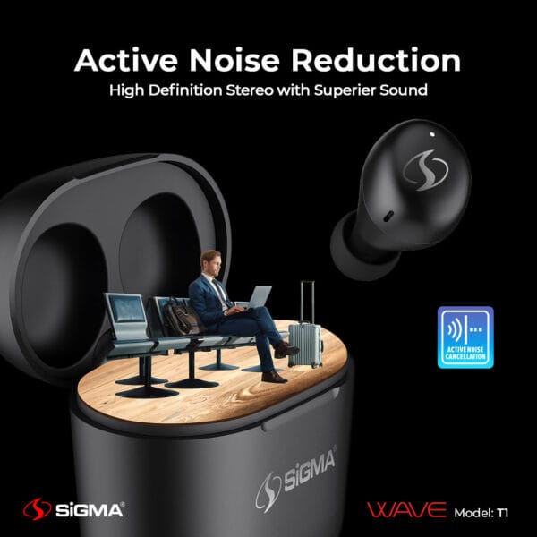 Sigma Wireless Earbuds Wave T1 TWS - Image 4