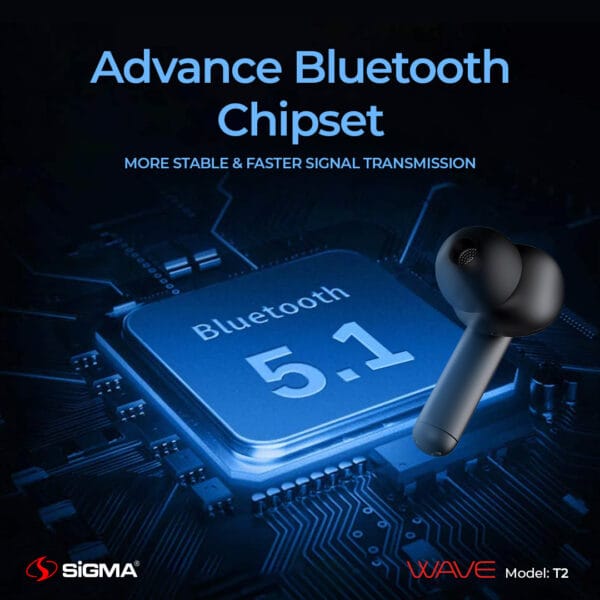 Sigma Wireless EarBuds WAVE T2 TWS - Image 3