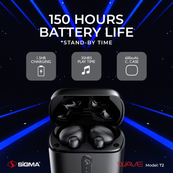 Sigma Wireless EarBuds WAVE T2 TWS - Image 4