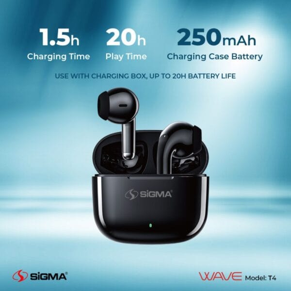 Sigma Wireless Earbuds Wave t4 TWS - Image 2