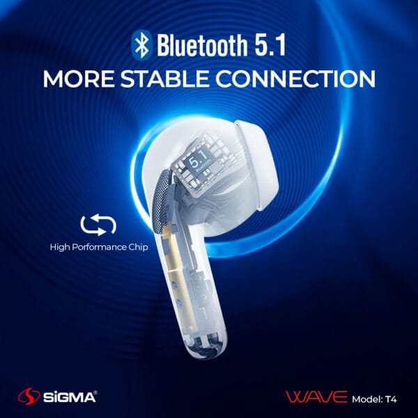 Sigma Wireless Earbuds Wave t4 TWS - Image 3