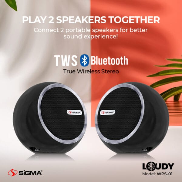 Sigma Loudy Portable Speaker WPS-01 (Pair) - Image 3